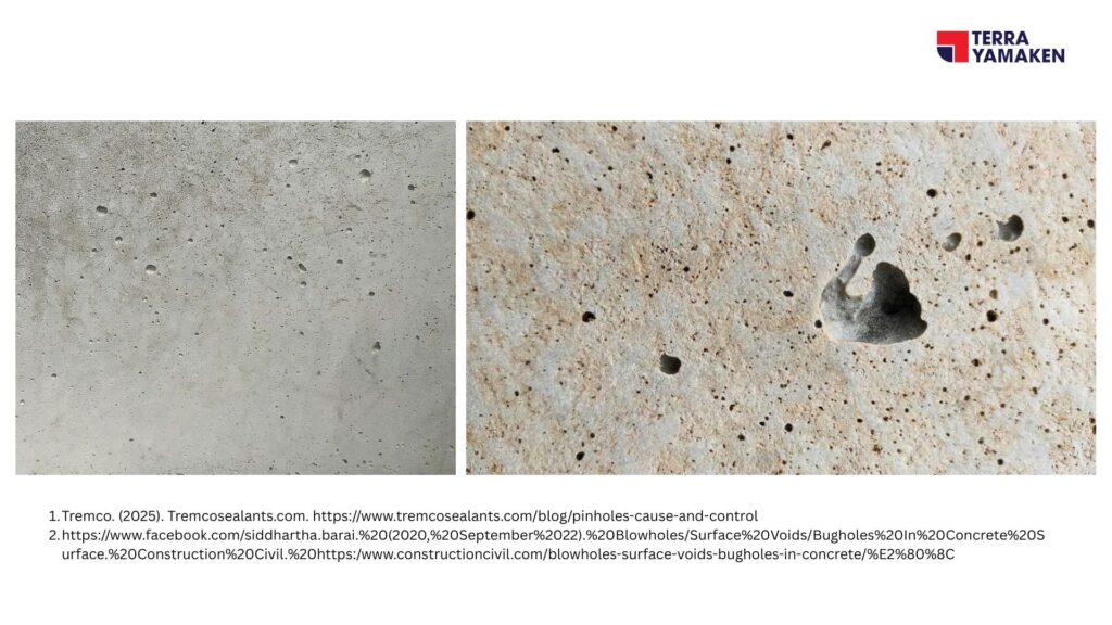 What Is Air Content in Concrete? Is It Similar to Bugholes, and How Do They Affect Structural Quality? | Sự khác biệt giữa hàm lượng bọt khí (Air content) và lỗ khí bề mặt (Bugholes)